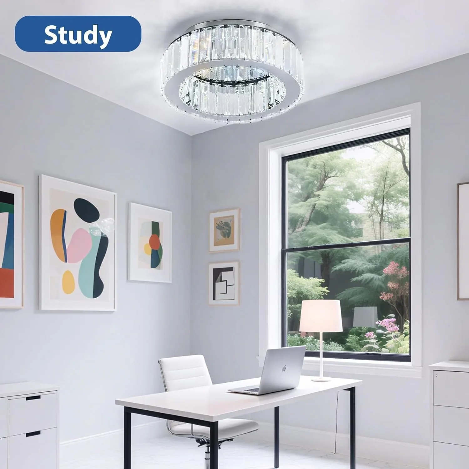 Плафон/полилей LED с кристален ефект, 24W, за таван (30 см), 6500к — снимка 5