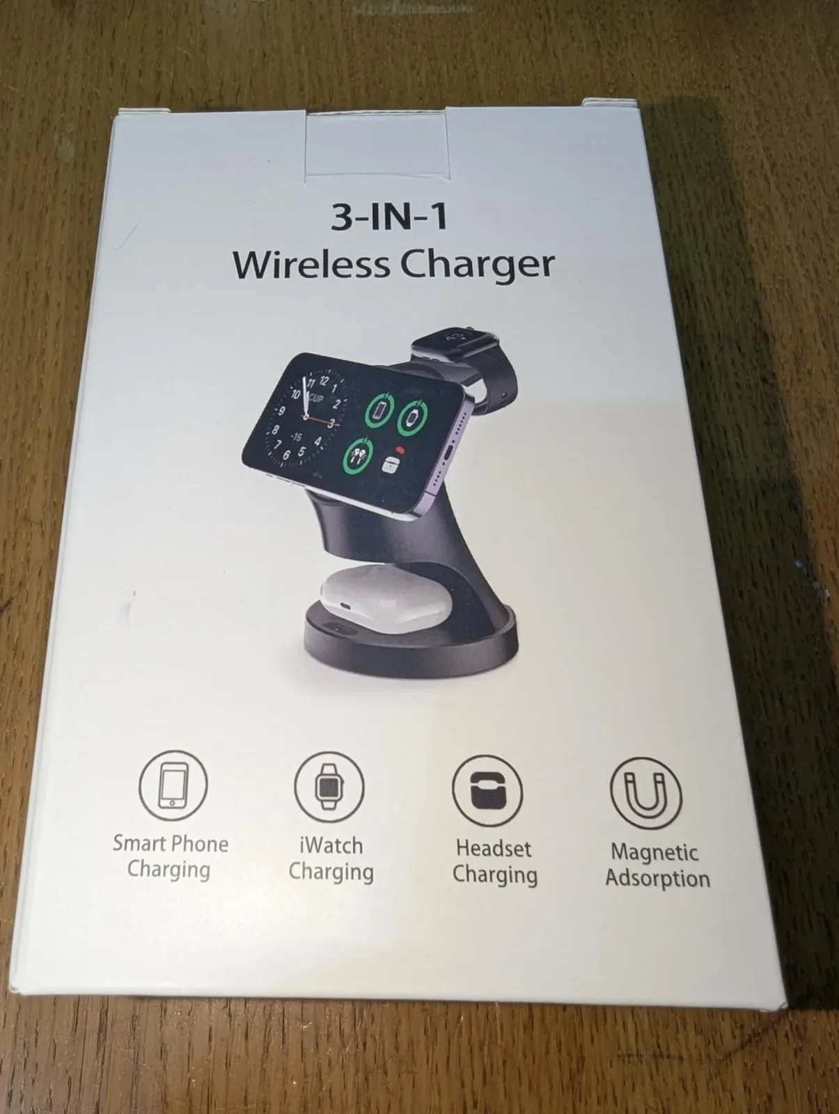3-в-1 магнитно безжично зарядно за iPhone/iWatch/AirPods до 15W — снимка 7