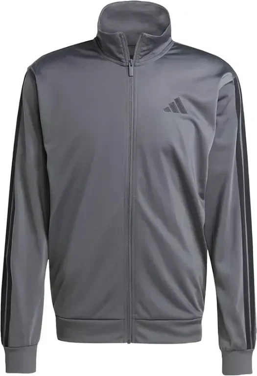 Adidas Мъжки суитшърт с 3 ивици, XL, сив