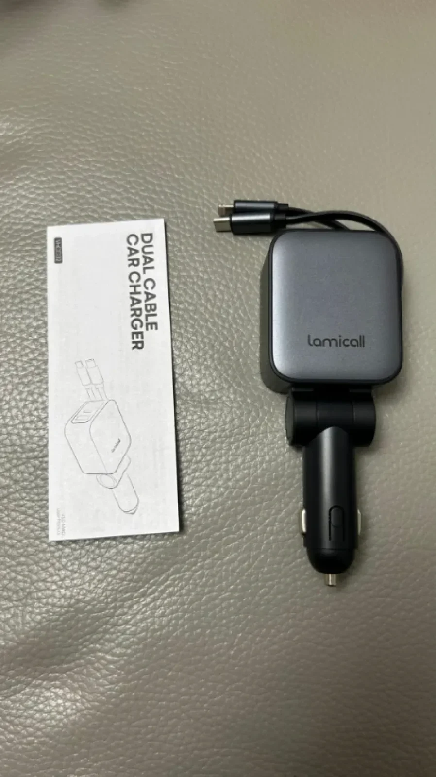 Lamicall 4-в-1 прибиращо се зарядно за запалка в кола, 2 вградени кабела и 2 порта — снимка 9