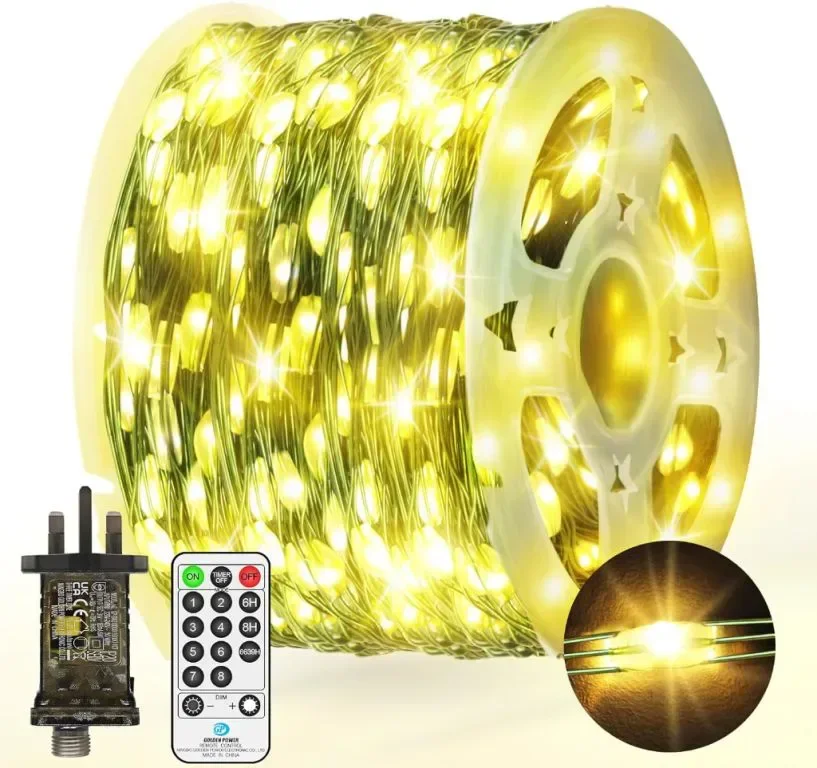 50M Приказни светлини 500 LED, 8 режима, дистанционно, таймер, IP65 — снимка 2
