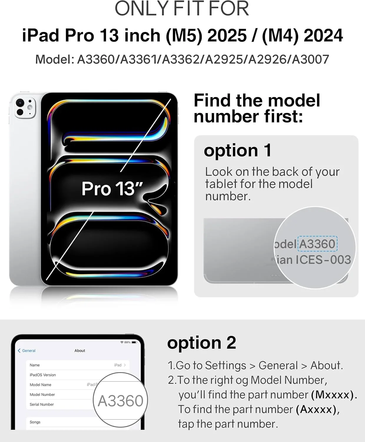Калъф за iPad Pro 13 инча (M4) 2024 с поставка за Pencil Pro и молив, PU кожа, магнитно закопчаване и стойка — снимка 2