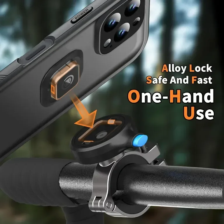 Стойка за телефон за велосипед и калъф Cozycase за iPhone 16 Pro, водоустойчиви — снимка 7