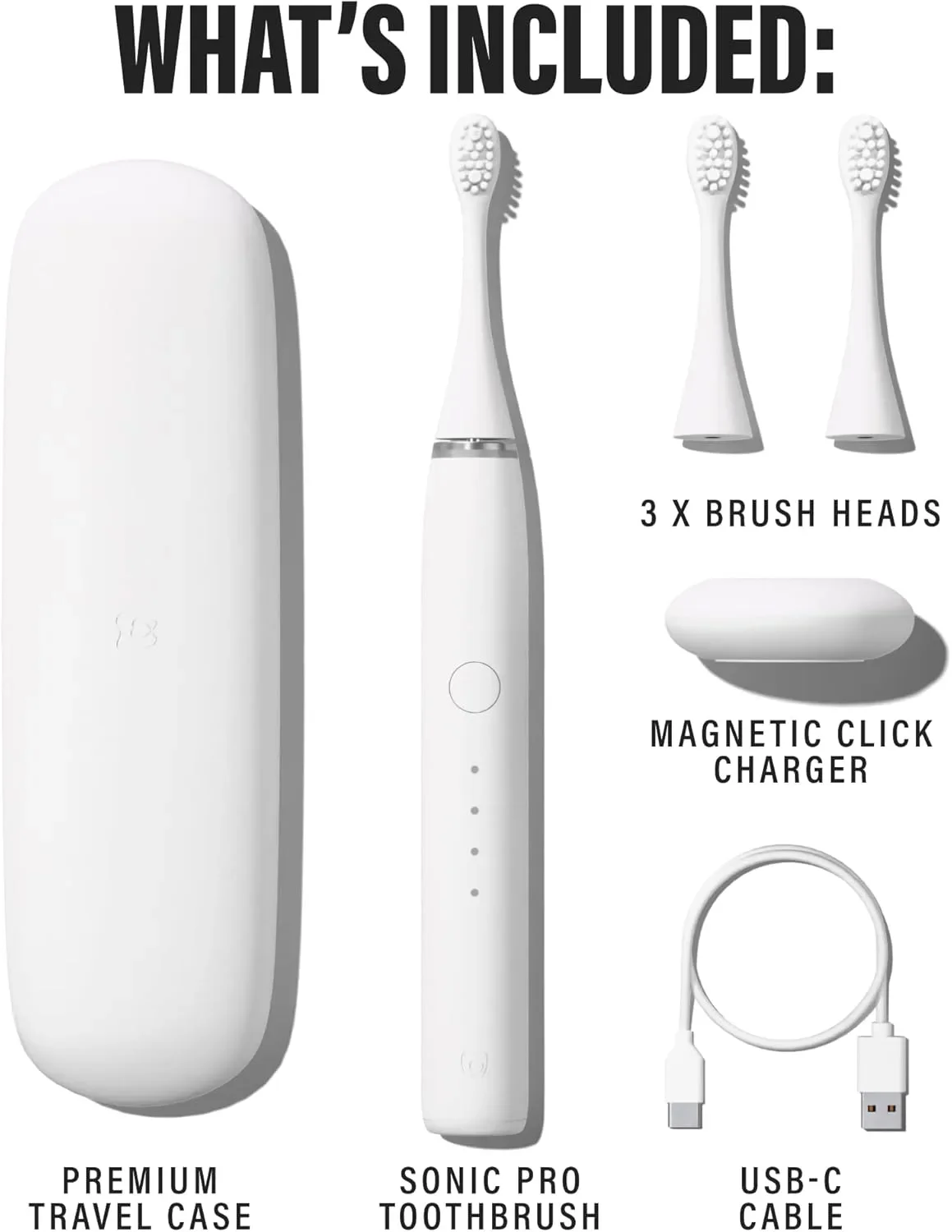 Spotlight Oral Care Sonic Pro електрическа четка за зъби Pure White (с 3 глави) — снимка 4