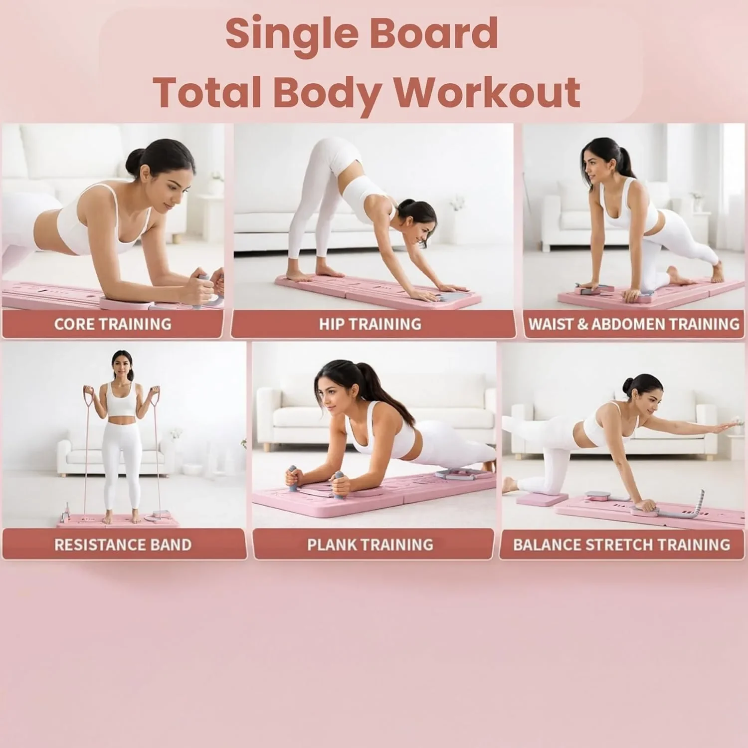 Премиум комплект за пилатес и разтягане – Pilates board със стягащ ластик, пръстен, топка и тежести — снимка 6