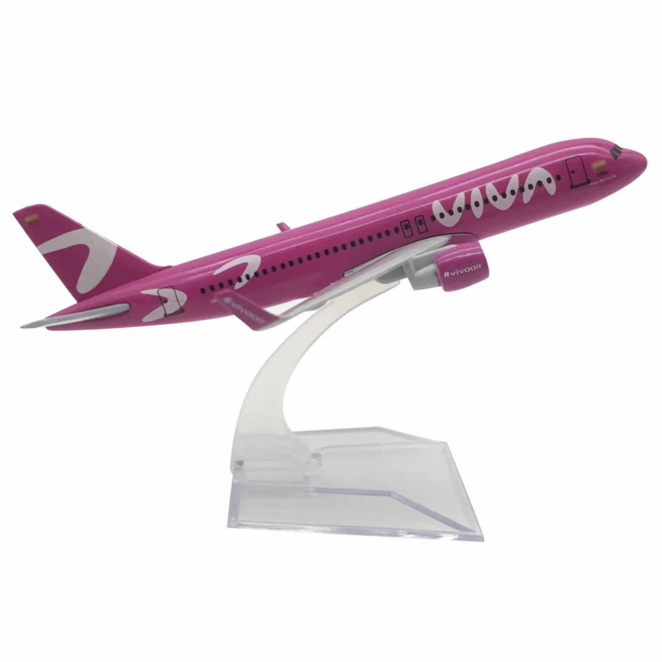 Еърбъс 320 самолет модел маке Airbus A320 Viva метален Low Cost евтини полети — снимка 3