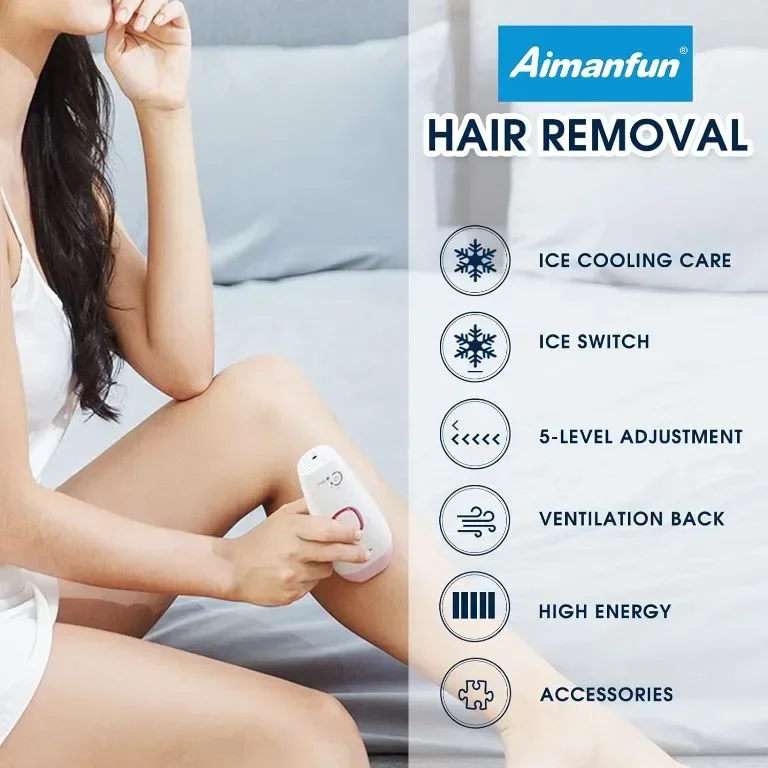Устройство за епилация Aimanfun IPL Функция за охлаждане с лед, 5 нива — снимка 6