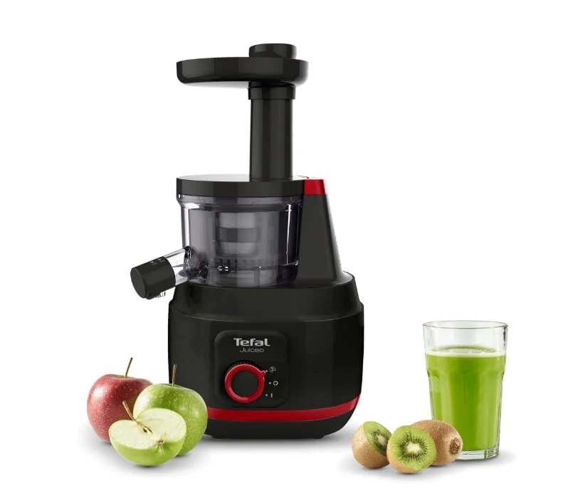 Сокоизстисквачка, Tefal ZC150838 Juiceo 2Sp 150W Black/Red — снимка 5