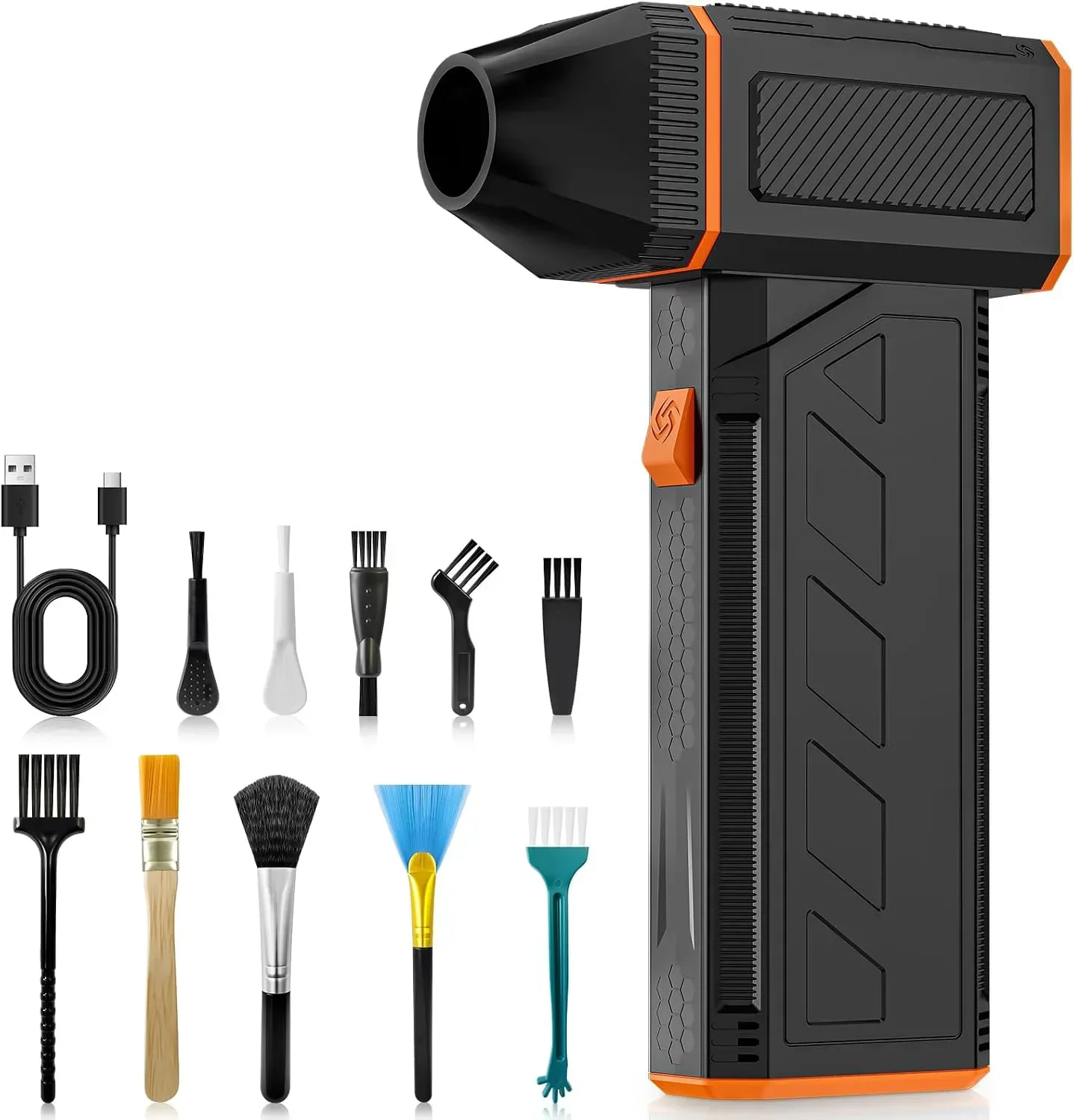 Акумулаторен електрически Air Duster (150 000 RPM) за прах и косми с 3 скорости и дюзи