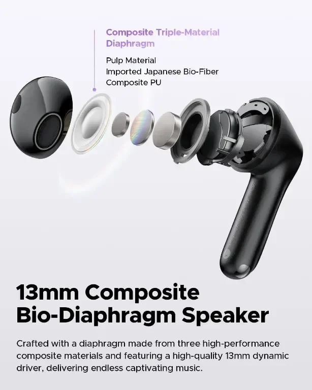 Безжични слушалки SoundPEATS Air5 Hi Res с aptx Adaptive Lossless, Bluetooth 5.4 с 6 микрофона — снимка 7