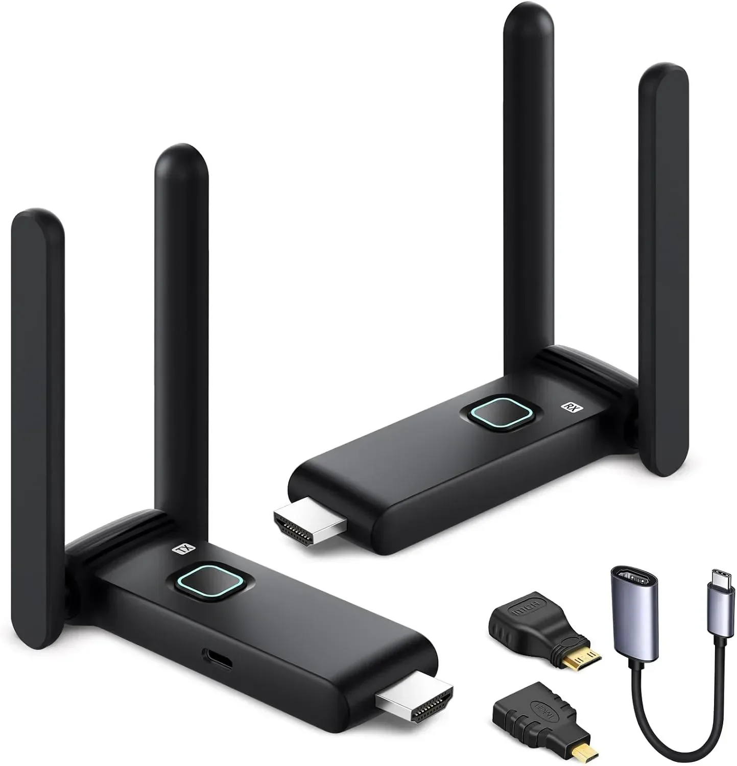 Безжичен HDMI предавател и приемник (TX/RX) Plug & Play за мултиекранно видео, аудио и стрийминг