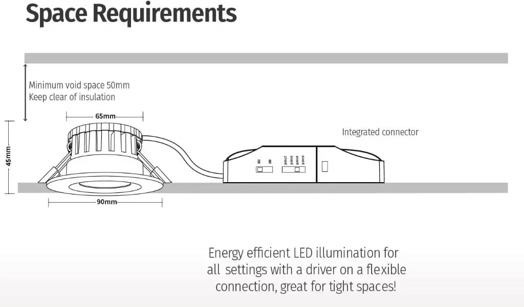 Огнеупорен димируем прожектор 6 бр. с превключваема мощност 5w/8w LED, 4 цвята светлина, бяла рамка — снимка 3