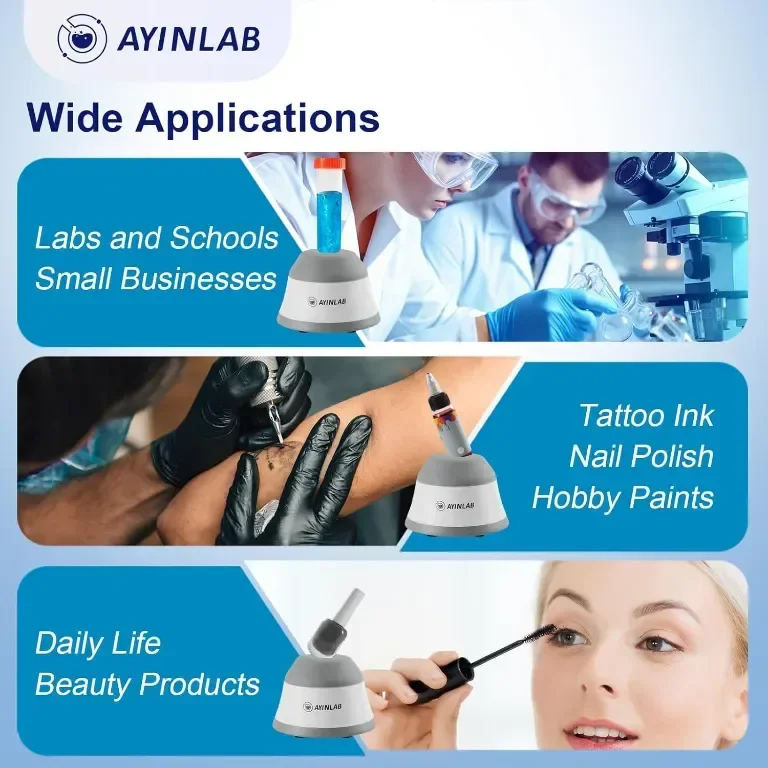 Вихров миксер AYINLAB 3000rpm, с функция за докосване, с силиконова капачка и 120 бр топчета — снимка 3