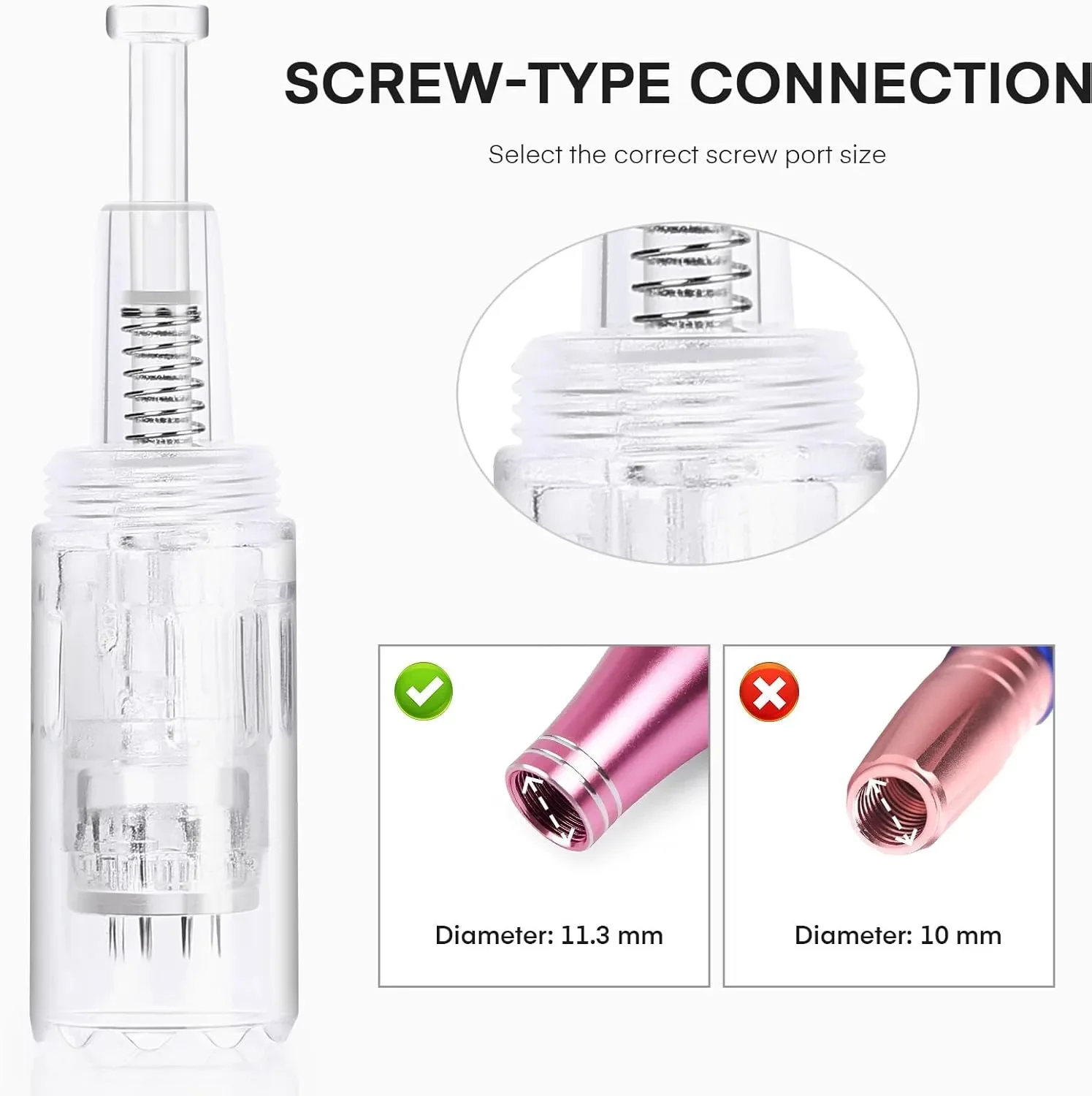 Комплект 12-пинови касети за микронидлинг Dermapen тип M1 / P10 / P20 – 20 броя резервни глави