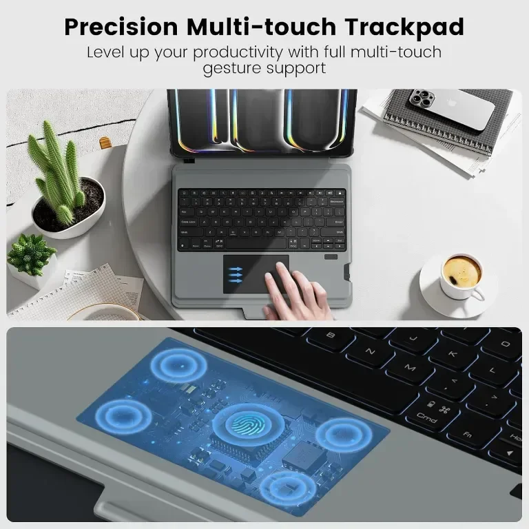 Калъф с клавиатура Nillkin за iPad Pro 13(2024), тракпад, подсветка — снимка 6