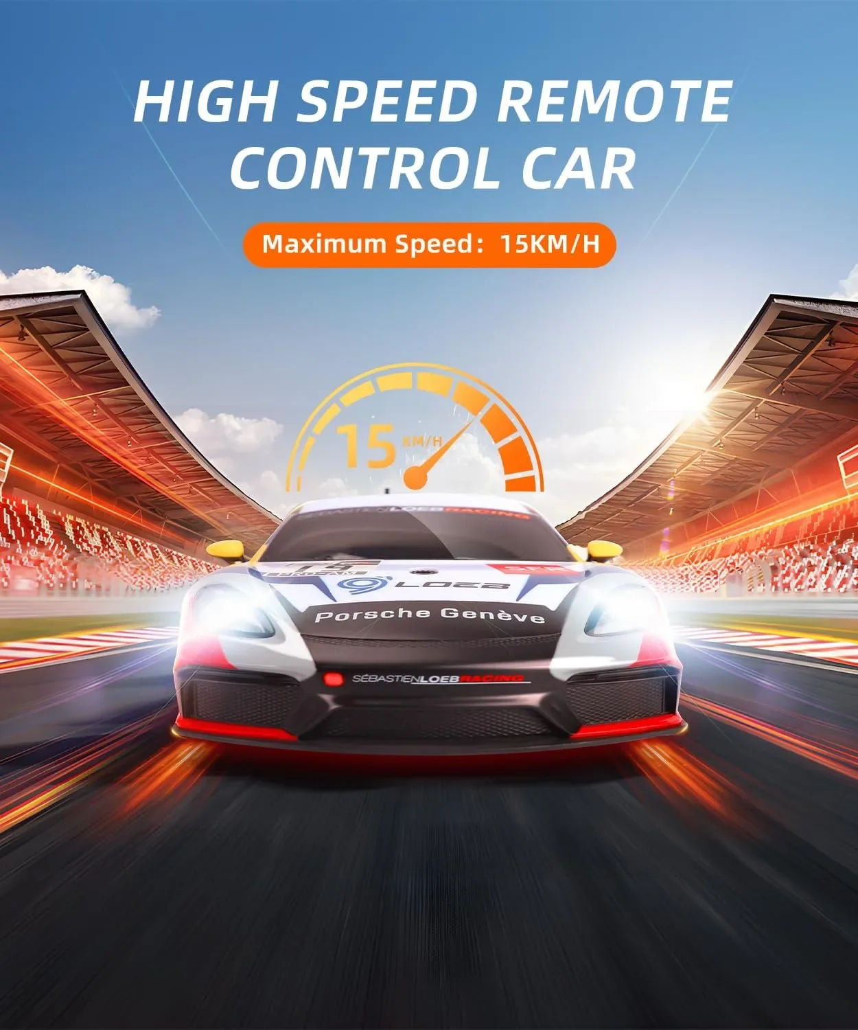 RC автомобил 1:14 Porsche 718 Cayman GT4 ClubSport MR на 2.4GHz с дистанционно, светлини и батерия — снимка 3