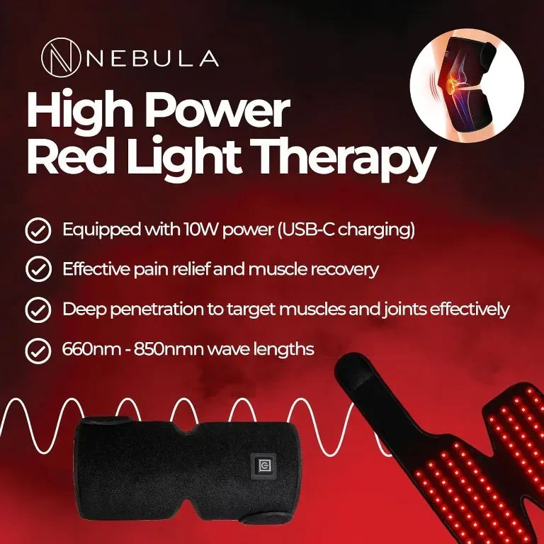 Устройство за терапия с LED червена светлина Nebula 660/850nm (каишка за коляно и рамо) — снимка 4