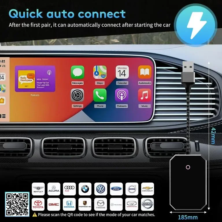 Безжичен адаптер GOQELK Carplay 2024, 2 в 1 Android Auto безжичен адаптер Carplay и Android Auto — снимка 6