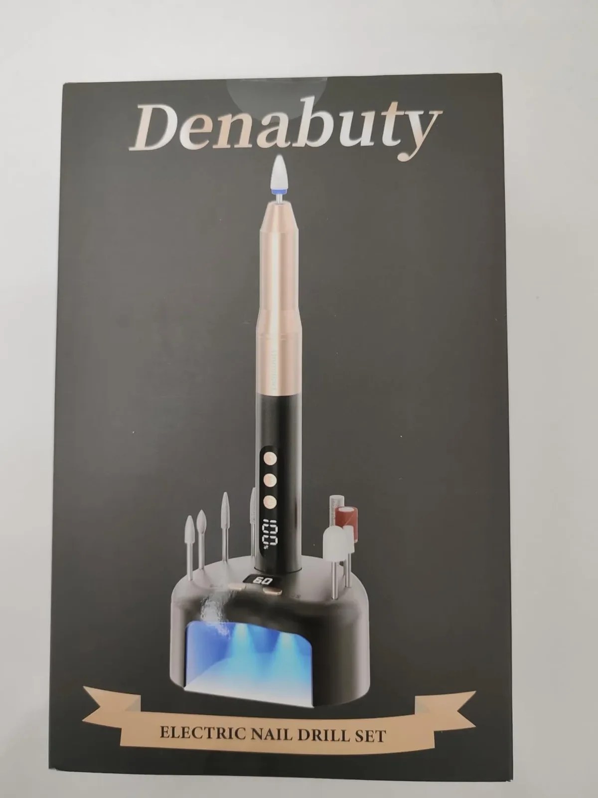 Denabuty безжична електрическа пила за нокти (UV/LED) с ротационни накрайници и зарядна станция — снимка 10