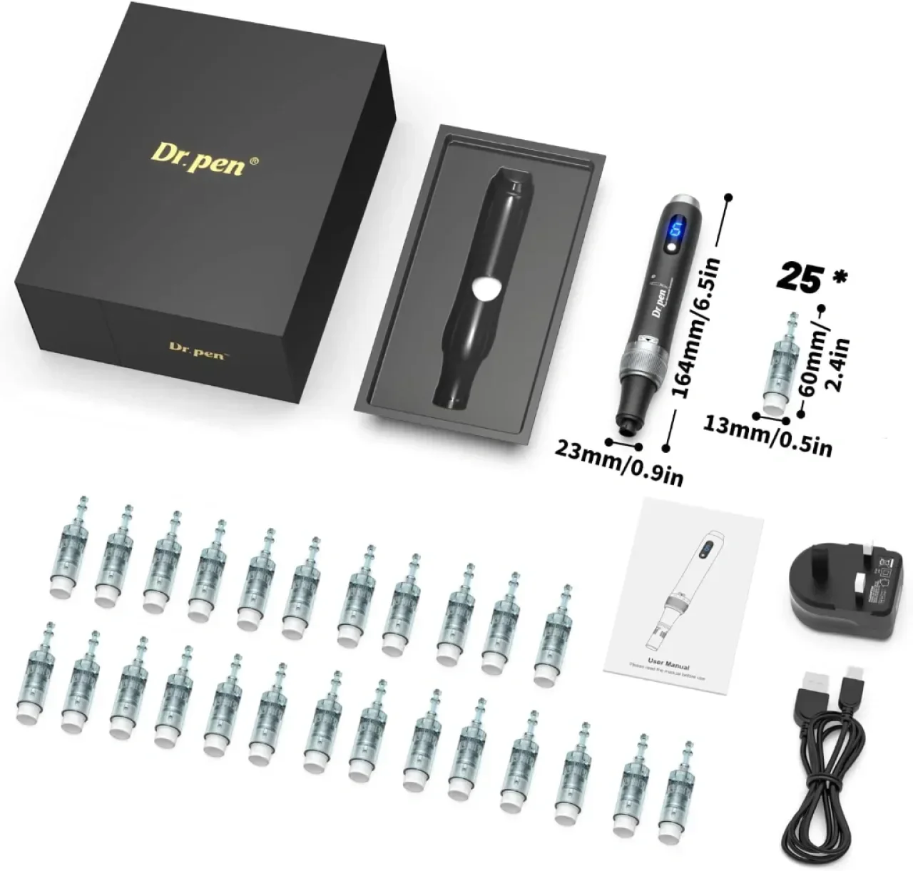 Професионална писалка за микронидлинг Dr. Pen M7S с 25 резервни патрона — снимка 9
