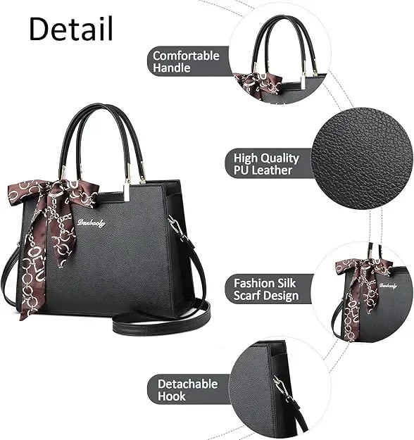 Дамска чанта DORRISO Tote Bag Лека ръчна чанта с каишка, розова — снимка 4