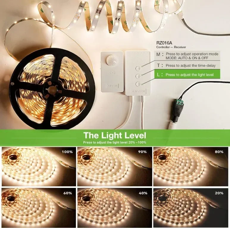 RAYZEEK 6 м LED лентови светлини, безжичен сензор за движение — снимка 4