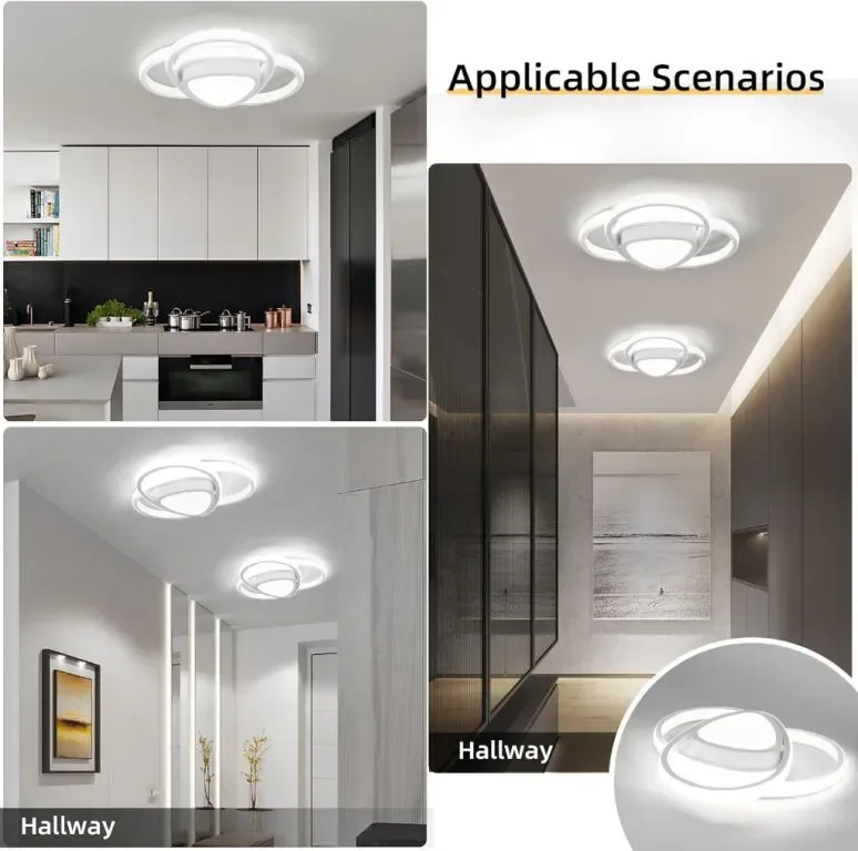 EIDISUNY LED таванни светлини, малко 3-овално модерно таванно осветително тяло, 36W 6000K — снимка 5