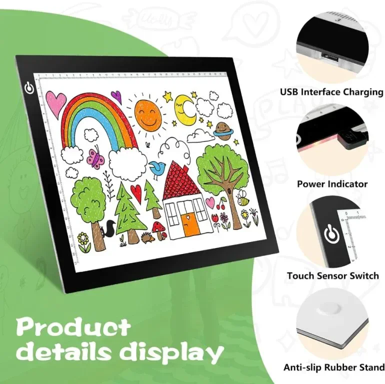 RTjoy A4 LED Light Tracing Pad,регулируема светлинна USB дъска за деца — снимка 2