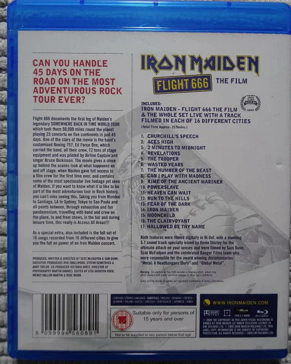 Iron Maiden Flight 666 Blu-ray — снимка 2