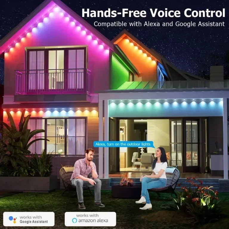 Соларни постоянни външни осветителни тела, интелигентни RGB Plus IC, 66 сцени, IP67, 15 метра — снимка 6
