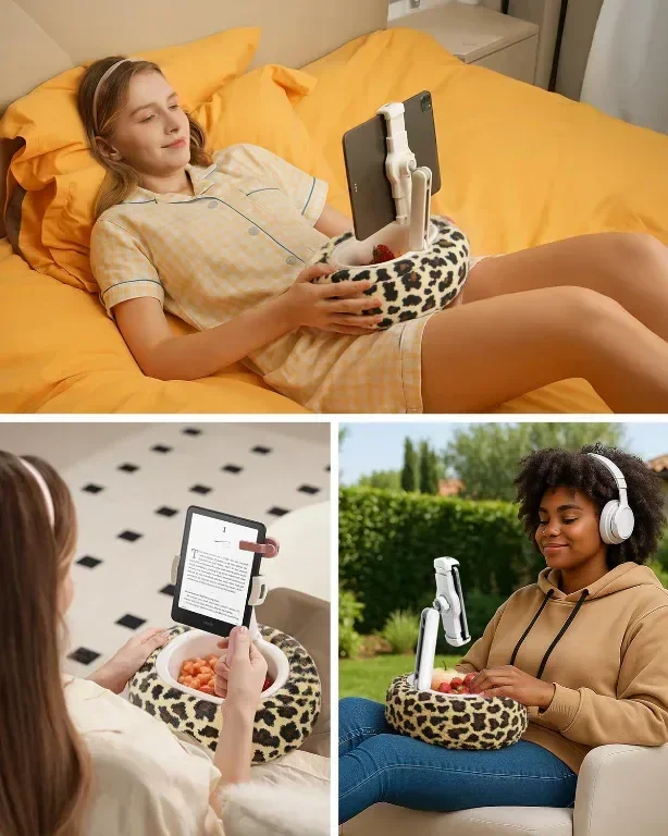 Поставка за Kindle Viozon, възглавница за таблет, съвместима с таблет/телефон 4-11" с купа — снимка 2