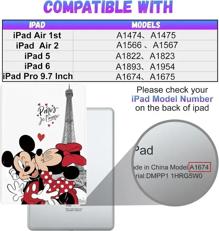 Калъф Besoar за iPad Air 2/Air 1/5th/6th Generation/Pro 9.7 инча, унисекс — снимка 2