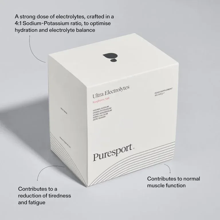 Puresport Малинова сол 30 сашета електролити на прах за оптимална хидратация,без захар и подсладител — снимка 7