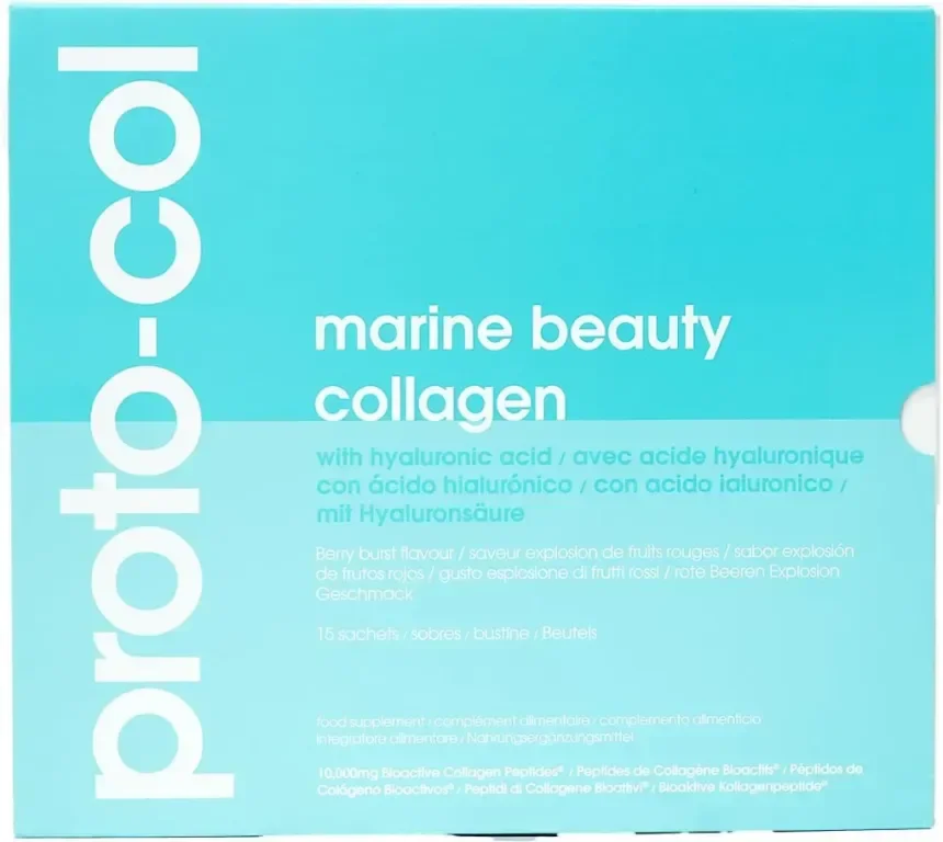 Proto-col Premium 10 000 mg морски колаген сашета с хиалуронова киселина, витамин С, 15 сашета — снимка 2
