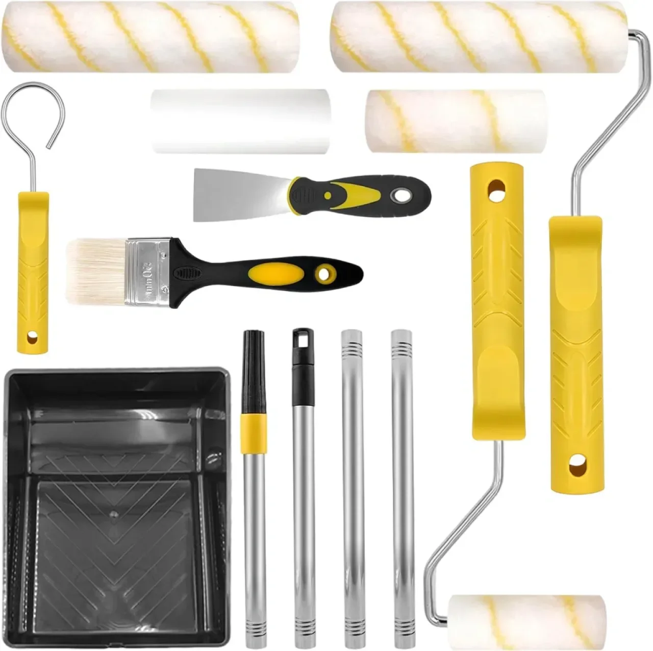 Комплект от 12 части Easy Coater валяци за боядисване с удължител и тава за боядисване