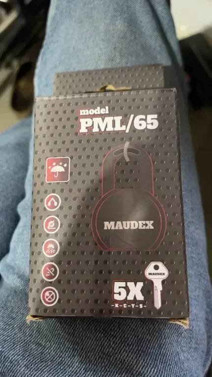 Тежкотоварен катинар Maudex® PML65 - висока сигурност със скоба от борна сплав, с 5 ключа — снимка 7