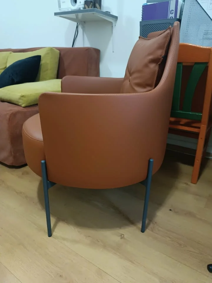 Продавам светло кафяво кожено кресло — снимка 3