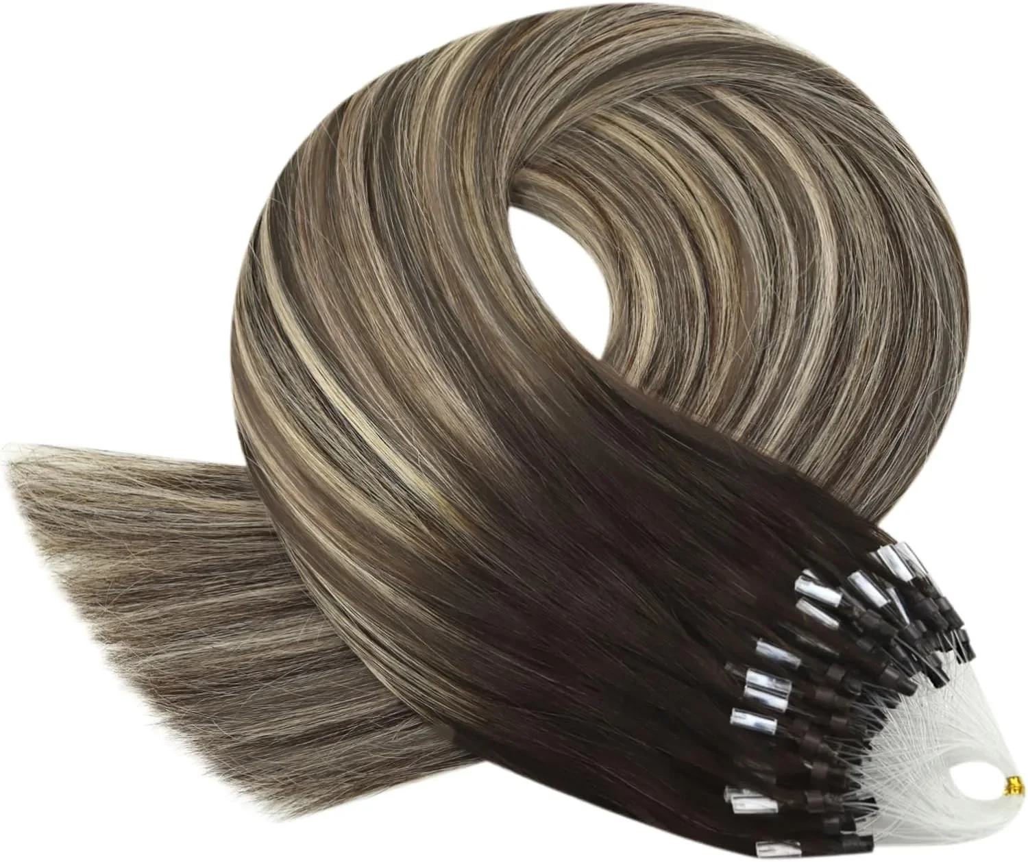 YoungSee Micro Beads екстеншъни за коса, омбре, 50 см, 50 грама — снимка 9