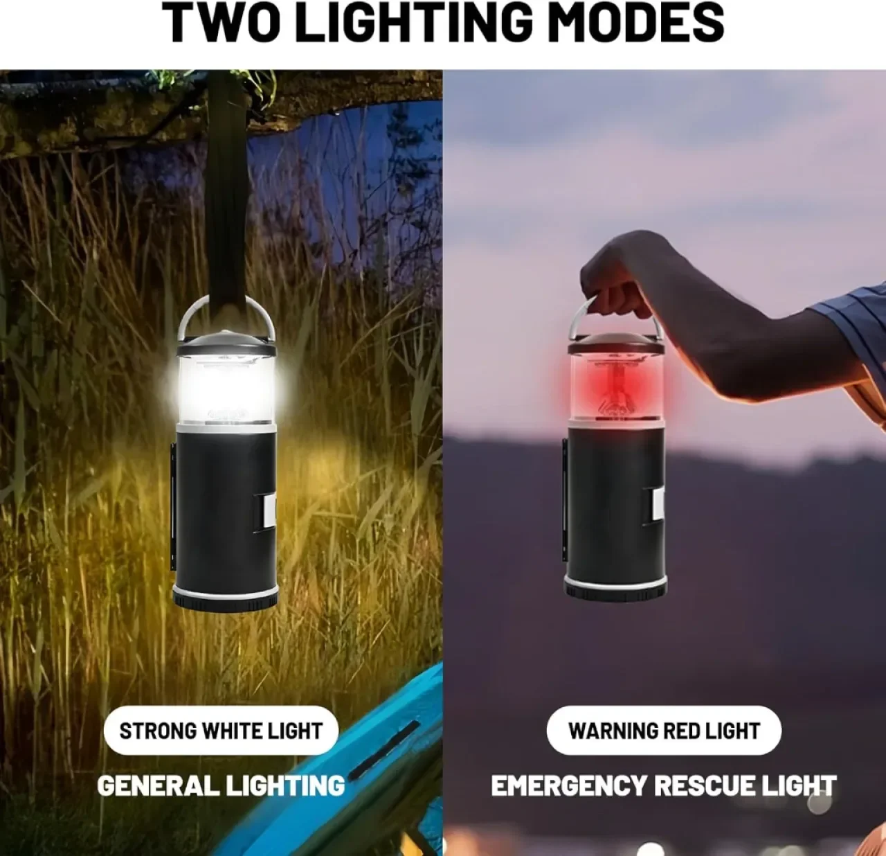Преносима LED къмпинг лампа с мултифункционален комплект инструменти (без батерии) — снимка 4