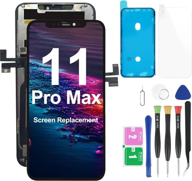 JQYDZH за iPhone 11 Pro Max Смяна на екран LCD 6,5-инчов 3D сензорен дисплей, A2161, A2220, A2218