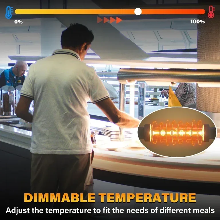 HeatingLux 250W портални лампи с обвивка за храна, нагревателна лампа 118 мм R7s — снимка 3