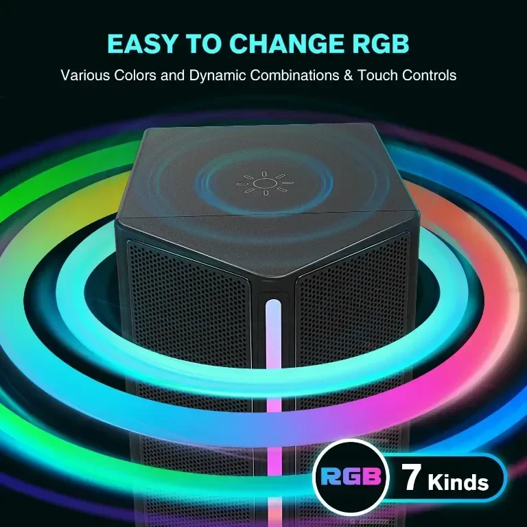 FIFINE RGB високоговорители за игри, кабелни, USB, с 3,5 mm Aux аудио кабел, Ampligame A20 — снимка 3