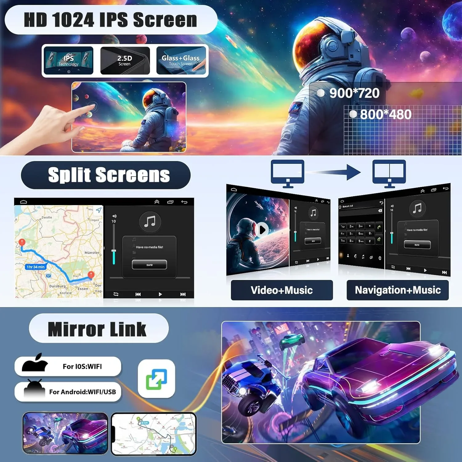 Android 13 автомобилно мултимедия/стерео 7 инча с CarPlay/Android Auto за джип (Epica 2006–2011) — снимка 5