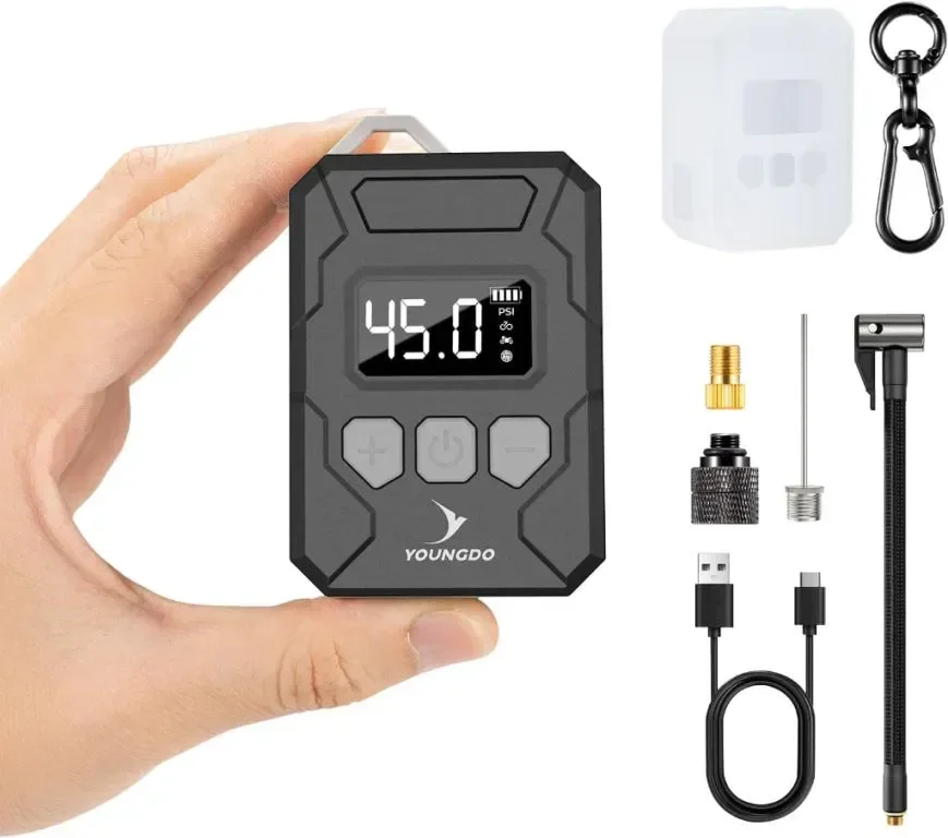 YOUNGDO 150PSI мини помпа за велосипед, мотор с дигитален манометър