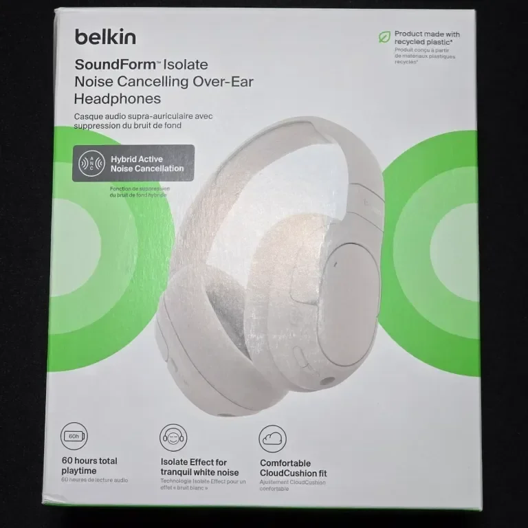 Безжични слушалки Belkin SoundForm Isolate, Bluetooth, 60 часа, дълбок бас — снимка 9