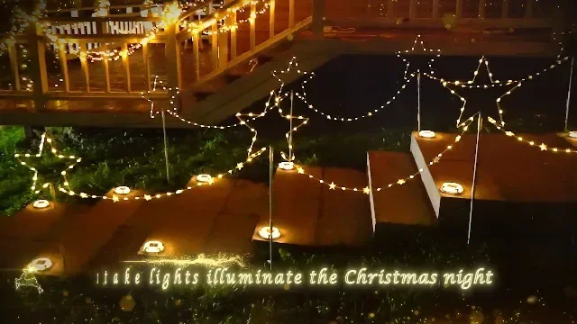 Комплект 4 LED коледни звезди за градина с 8 режима и таймер — снимка 2