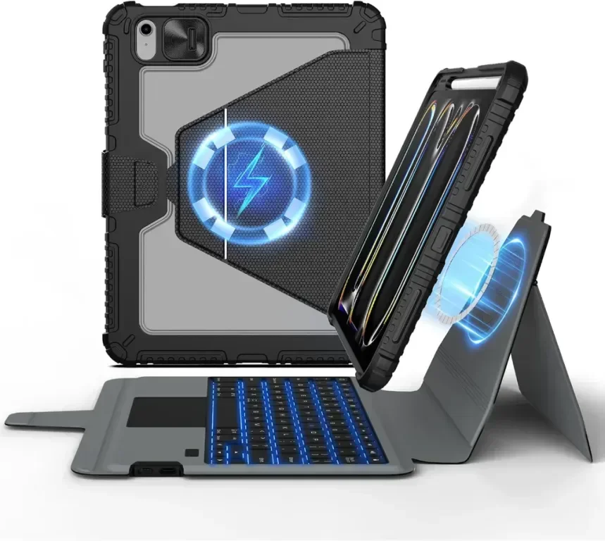 Калъф с клавиатура Nillkin за iPad Pro 13(2024), тракпад, подсветка