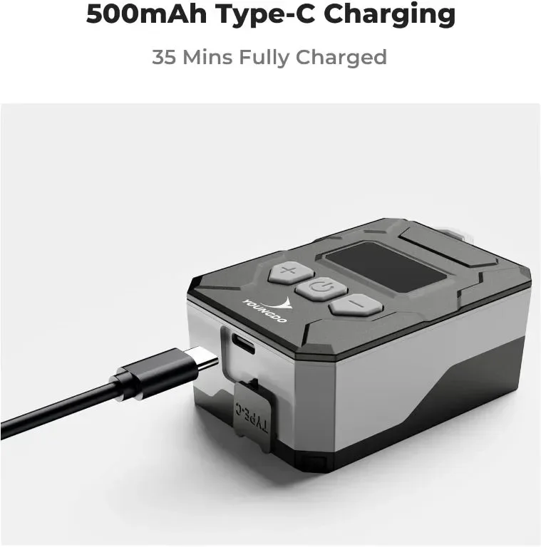 YOUNGDO 150PSI мини помпа за велосипед, мотор с дигитален манометър — снимка 3