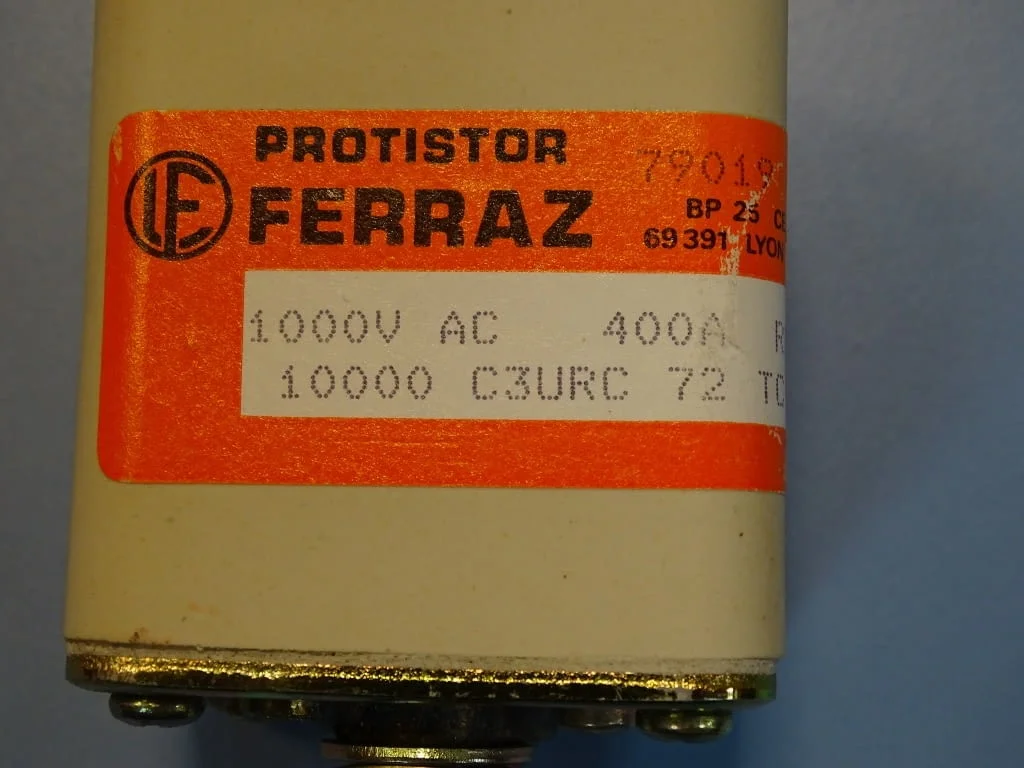 Предпазител Ferraz Protistor 1000 C3URC72TC+TD400 Fuses 400A 1000VAC — снимка 3