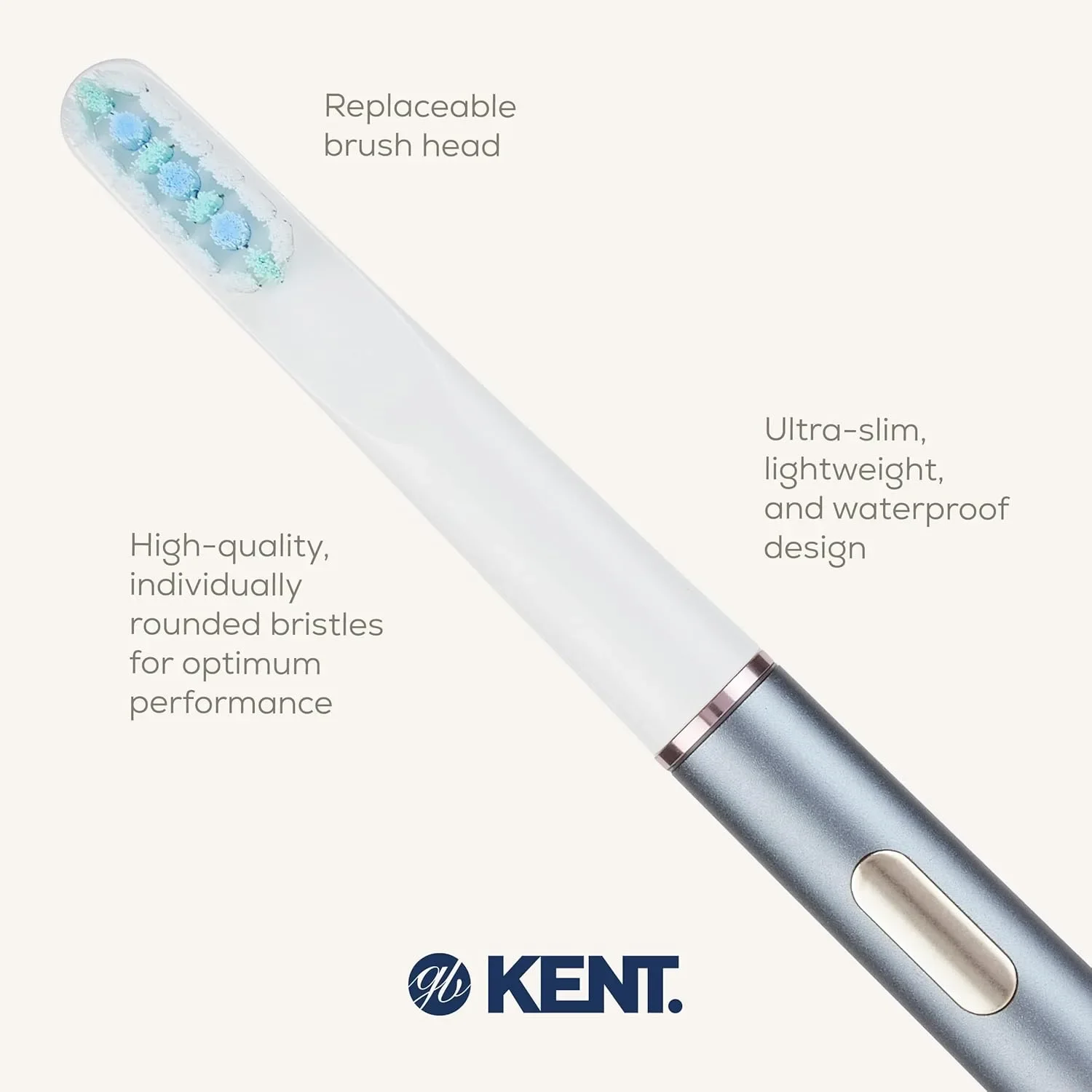 Електрическа четка за зъби Kent SONIK ELECTRIC TOOTHBRUSH KO-01, акумулаторна, 3 режима — снимка 3